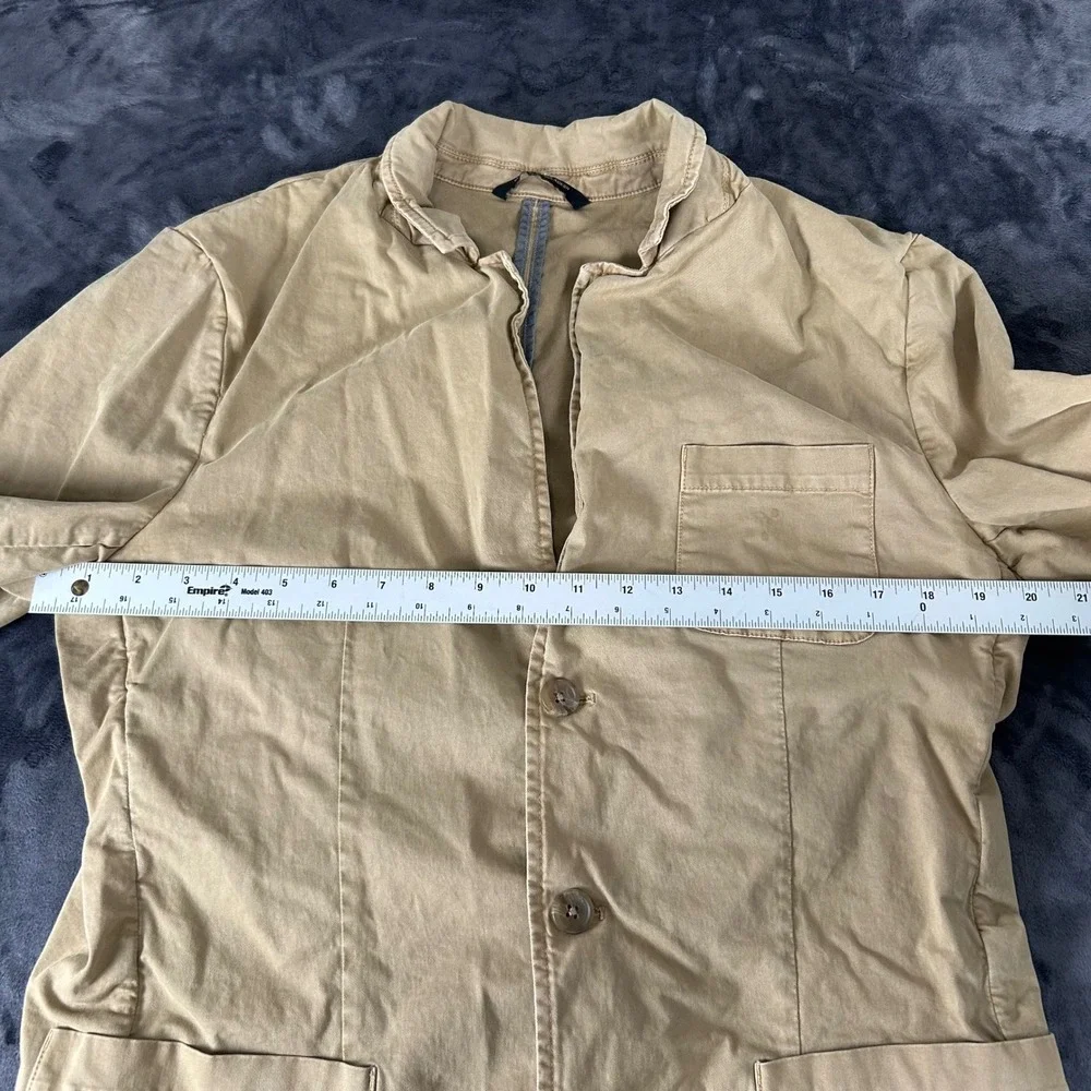 Banana Republic Blazer Mens 42 Khaki Tan Tailored Slim Fit Cotton Stretch 4389